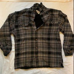 Black Red Head Brand Co. Fleece Flannel Jacket